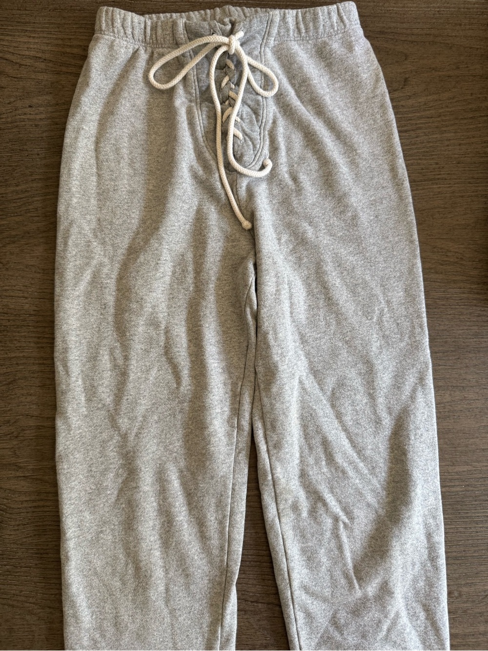 Joah Brown Lace Up Jogger Sweatpants Sz sm